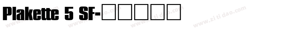 Plakette 5 SF字体转换